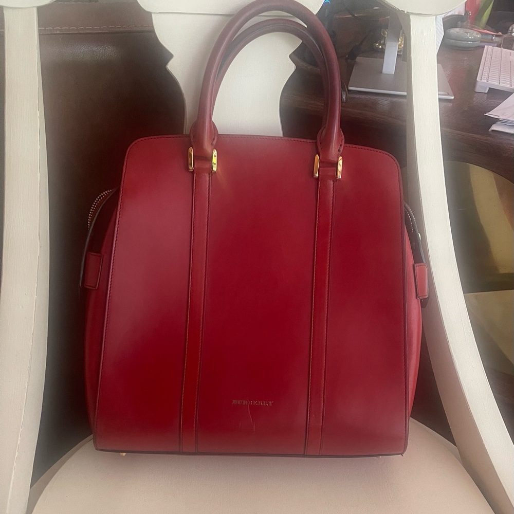 Burberry Red Handbag/Tote
